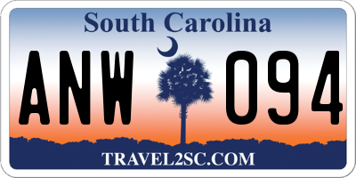 SC license plate ANW094