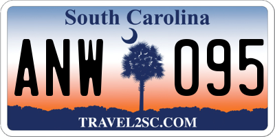 SC license plate ANW095