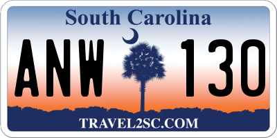 SC license plate ANW130