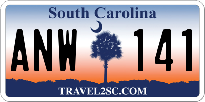 SC license plate ANW141