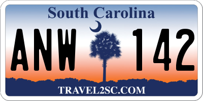 SC license plate ANW142