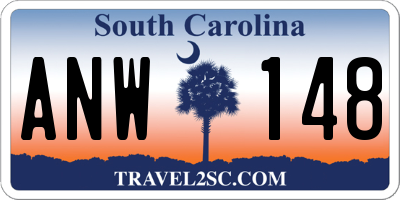 SC license plate ANW148