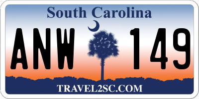 SC license plate ANW149