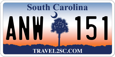 SC license plate ANW151