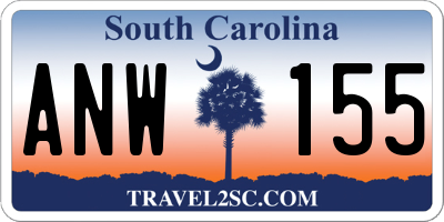 SC license plate ANW155