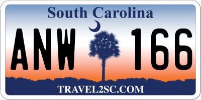 SC license plate ANW166