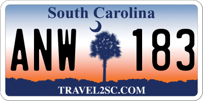 SC license plate ANW183