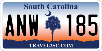 SC license plate ANW185