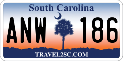 SC license plate ANW186