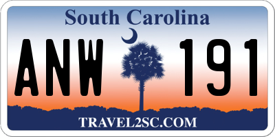 SC license plate ANW191