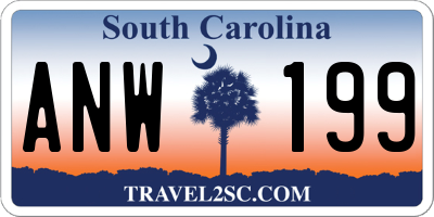 SC license plate ANW199