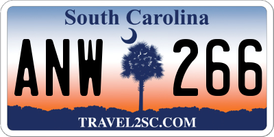 SC license plate ANW266