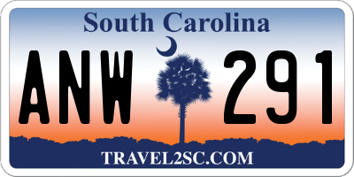 SC license plate ANW291