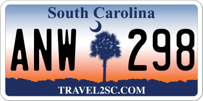 SC license plate ANW298