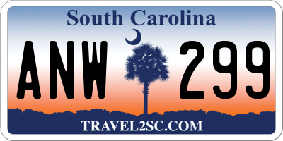 SC license plate ANW299