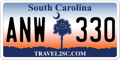 SC license plate ANW330