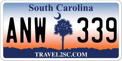 SC license plate ANW339