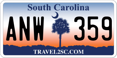 SC license plate ANW359