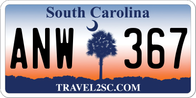 SC license plate ANW367
