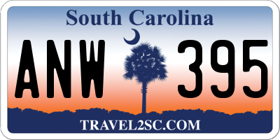 SC license plate ANW395
