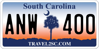 SC license plate ANW400