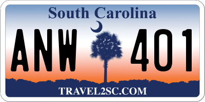 SC license plate ANW401