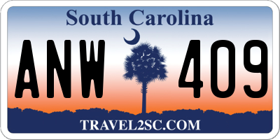 SC license plate ANW409