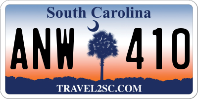 SC license plate ANW410