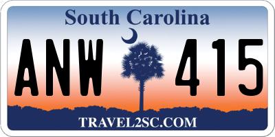 SC license plate ANW415