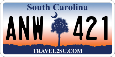 SC license plate ANW421