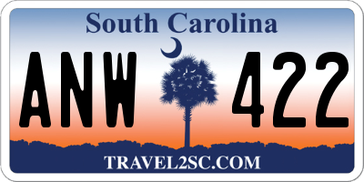 SC license plate ANW422