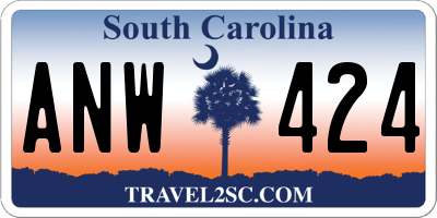 SC license plate ANW424