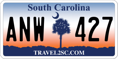 SC license plate ANW427