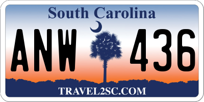 SC license plate ANW436