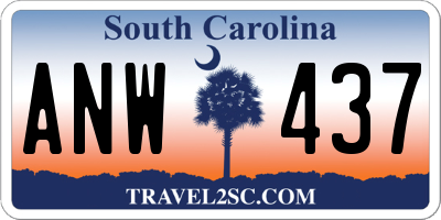 SC license plate ANW437