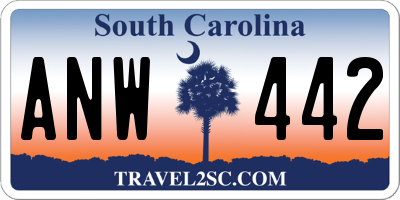 SC license plate ANW442
