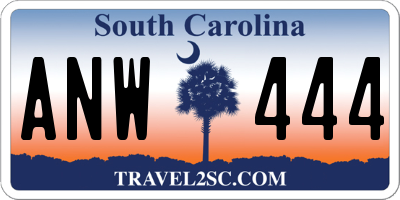 SC license plate ANW444