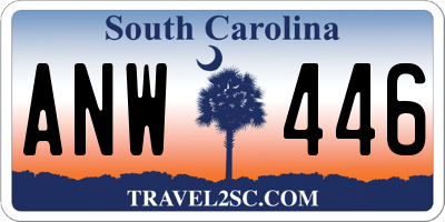 SC license plate ANW446