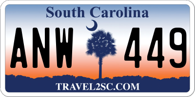 SC license plate ANW449