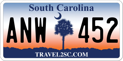 SC license plate ANW452