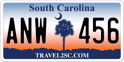 SC license plate ANW456