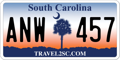 SC license plate ANW457