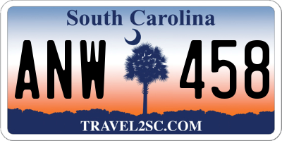 SC license plate ANW458
