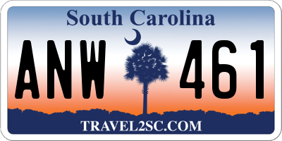 SC license plate ANW461