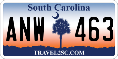 SC license plate ANW463