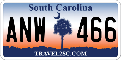 SC license plate ANW466