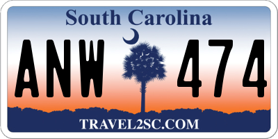 SC license plate ANW474