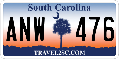 SC license plate ANW476