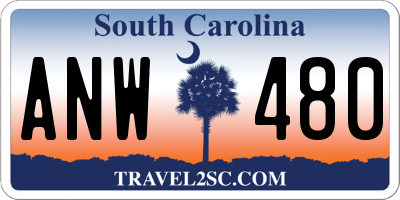 SC license plate ANW480