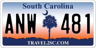 SC license plate ANW481